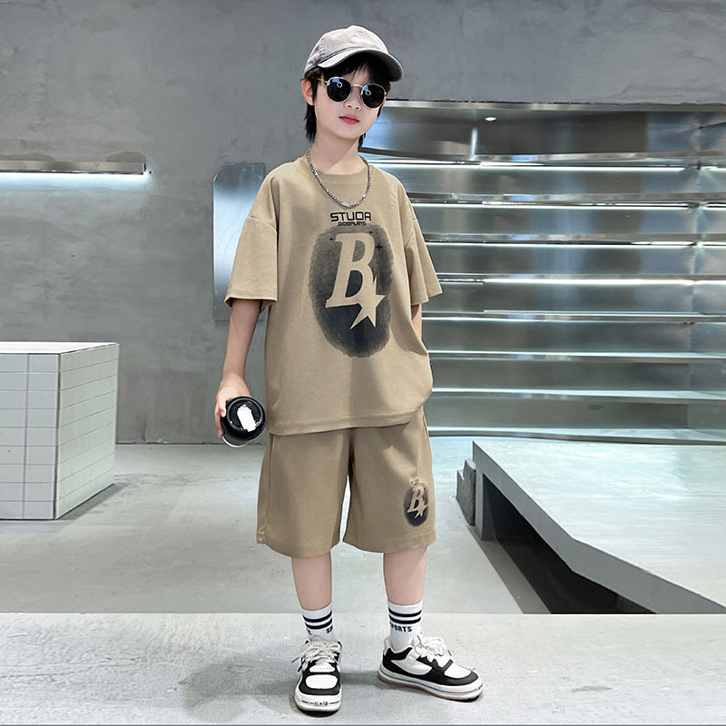 Shorts Medium Large Handsome Trendy Wear Children's Suit