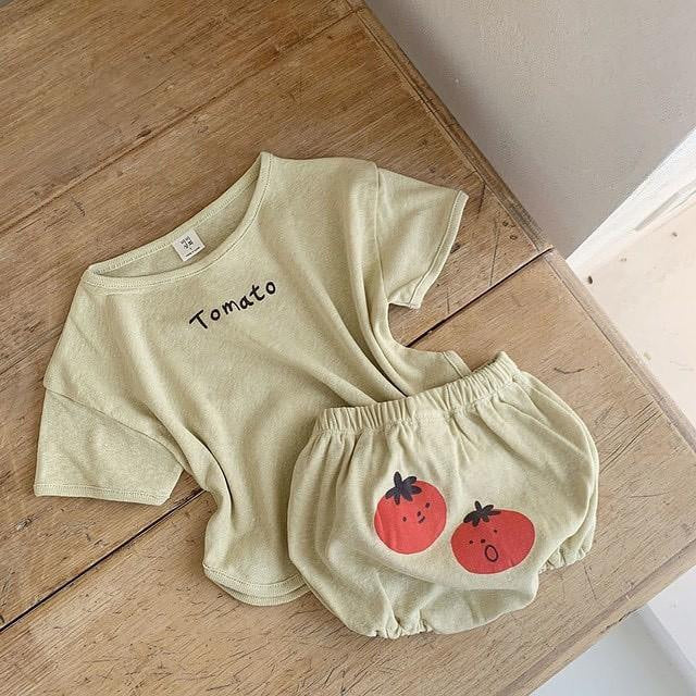 Summer Western Style Cool Popular Cartoon Letter T-shirt Children's Suit