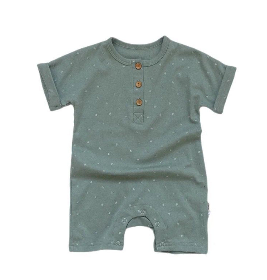 Summer Loose Short Sleeve Striped Cotton One-piece Romper Male Jumpsuit, Climbing Suit