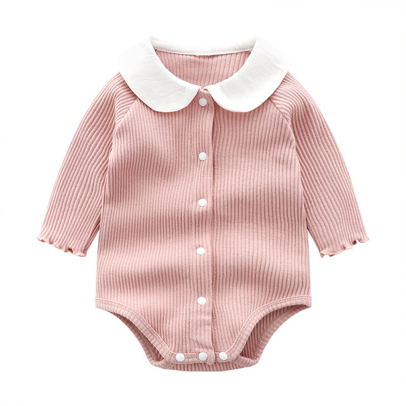 Stretch Sunken Stripe Crawling Jumpsuit Romper Full Moon Born Clothes Jumpsuit, Climbing Suit