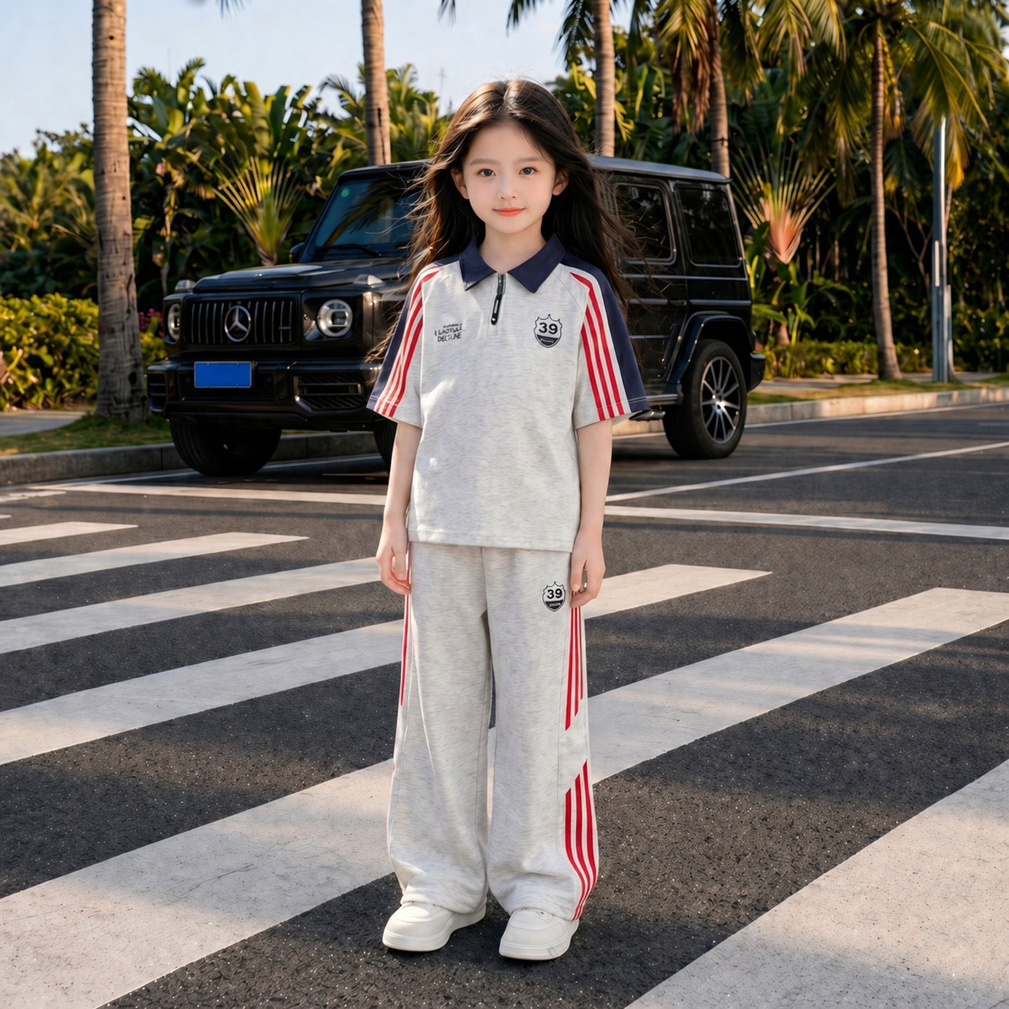 Children's Clothes Cool Handsome Fashionable Thin Big Short-sleeved Children's Suit
