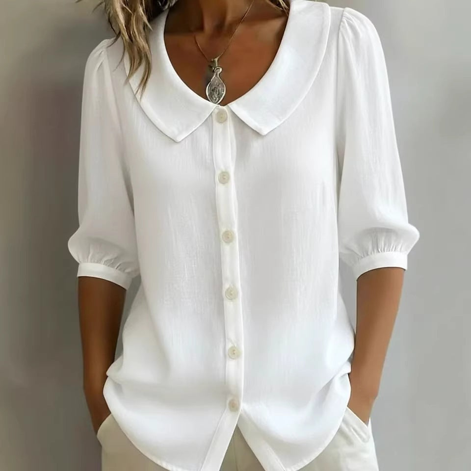 Sense Niche Commuter Linen Shirt Sleeve Shorts