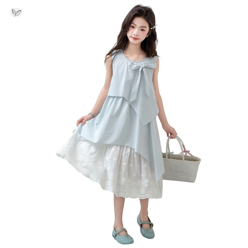 Children's Summer Unique Beautiful Sleeveless Skirt Super Children's Dress