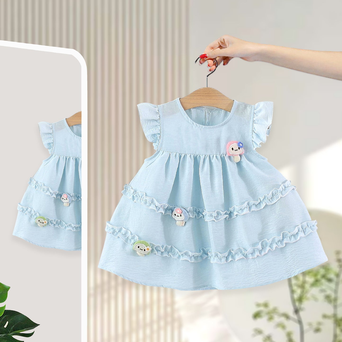 Children's Little Korean Style Sweet Comfortable Mushroom Children's Dress