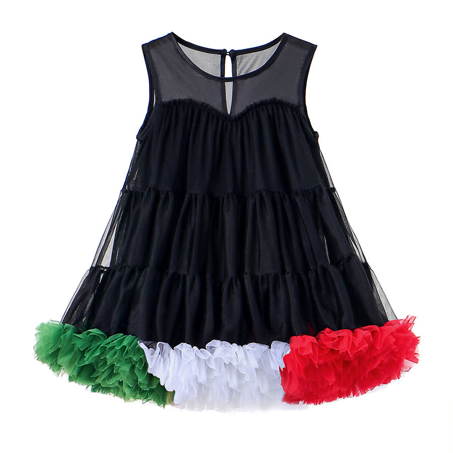 Children's Princess Party Costume Sleeveless Tulle Tutu Clothing Children's Dress