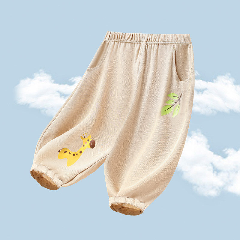 Women's & Men's Thin Modal Air Conditioning Wear Bloomers Children's Pants