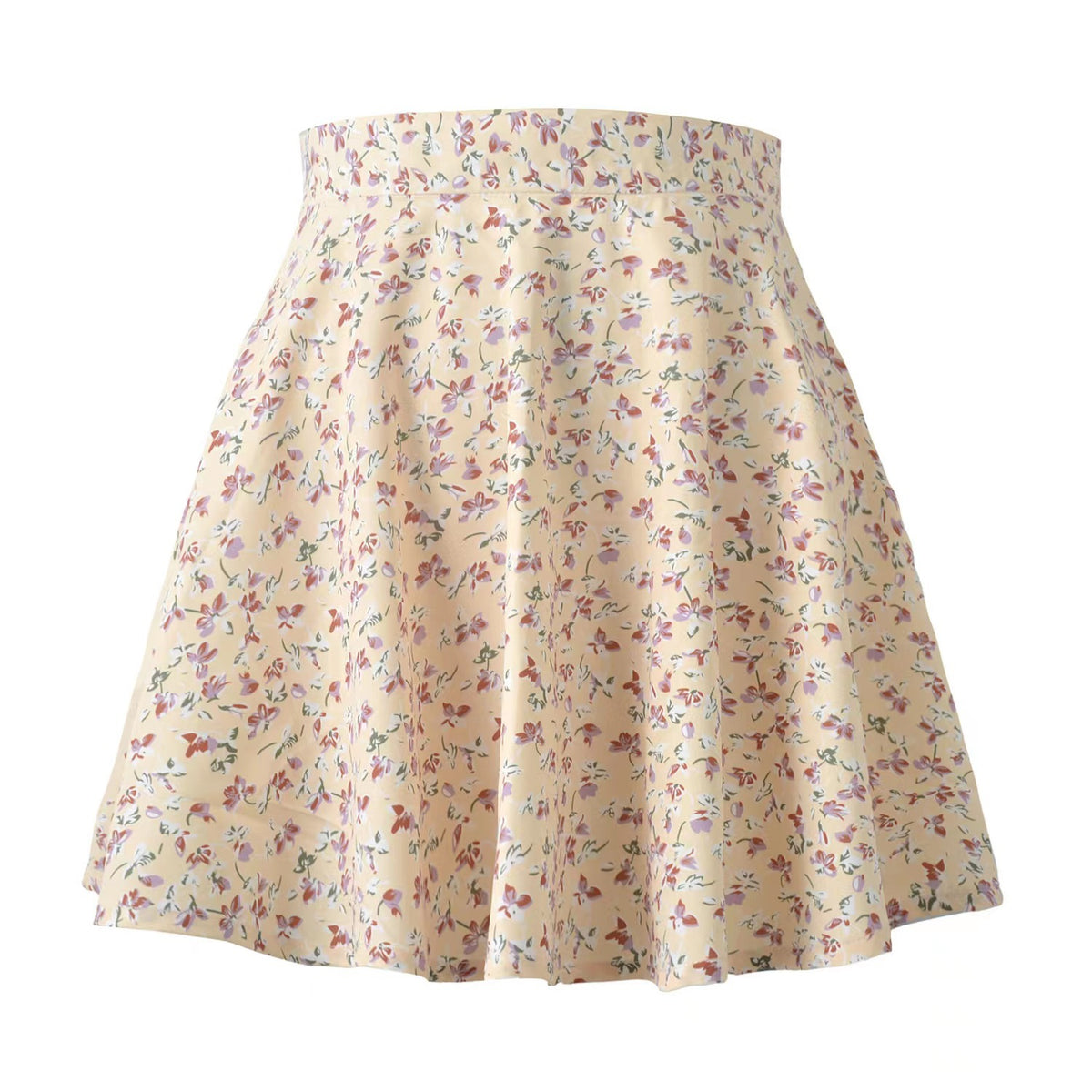 Women's Summer Floral High Waist Chiffon Umbrella Skirts