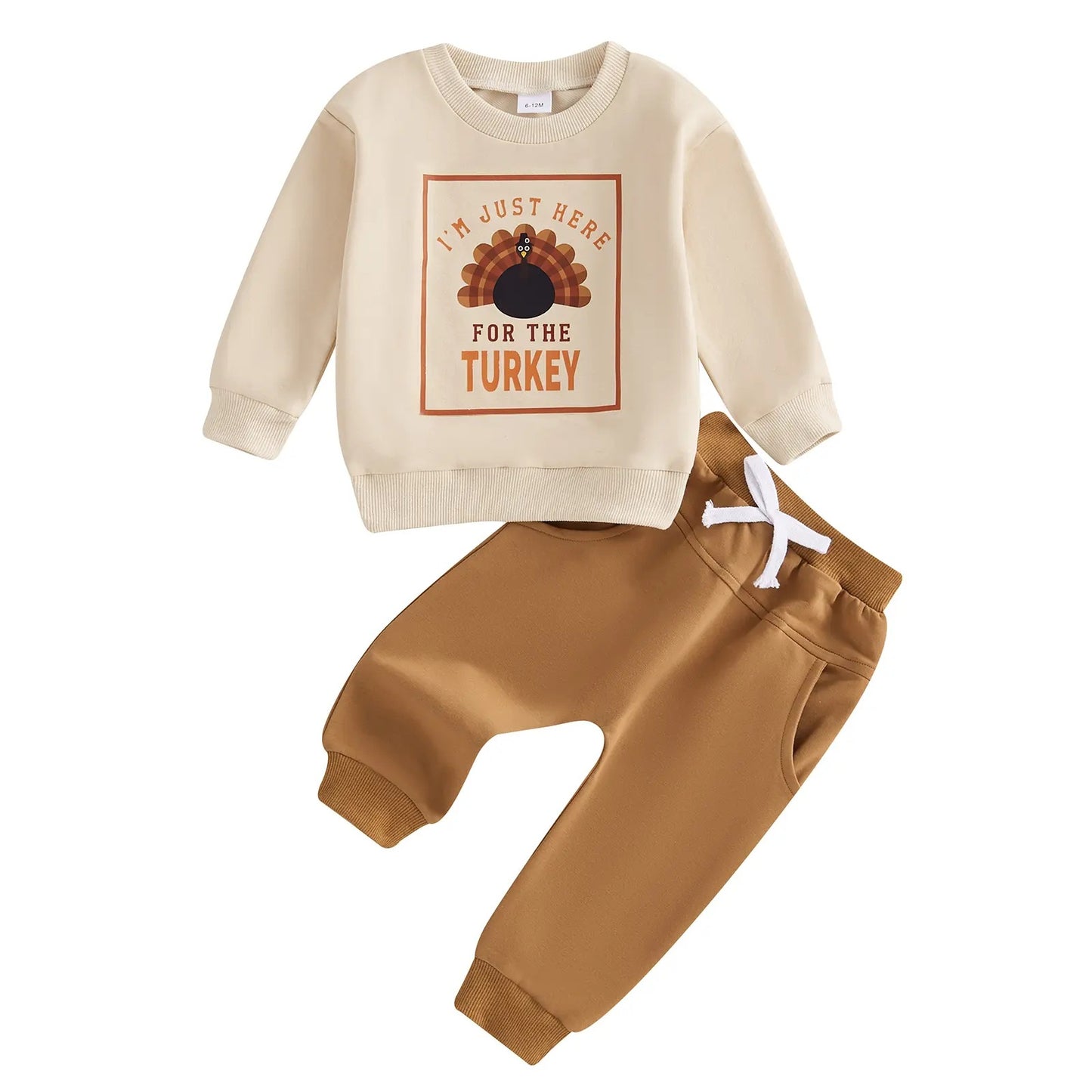 Children's Duck Floral Print Long Sleeve Pullover Trousers Two-piece Children's Suit