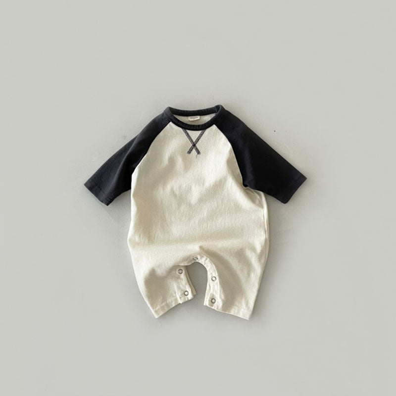 Women's & Men's Infant Toddler Comfort Casual Jumpsuit Color Matching Home Romper Jumpsuit, Climbing Suit