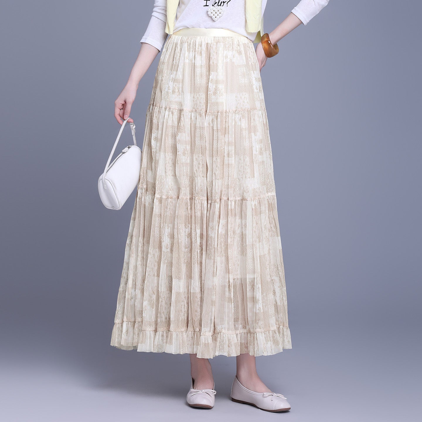 Women's Pleated Elegant Casual High Waist Slimming A- Line Skirts