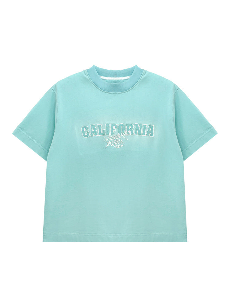 Children's Bright Color Short Sleeve Loose Breathable Children's T-shirt
