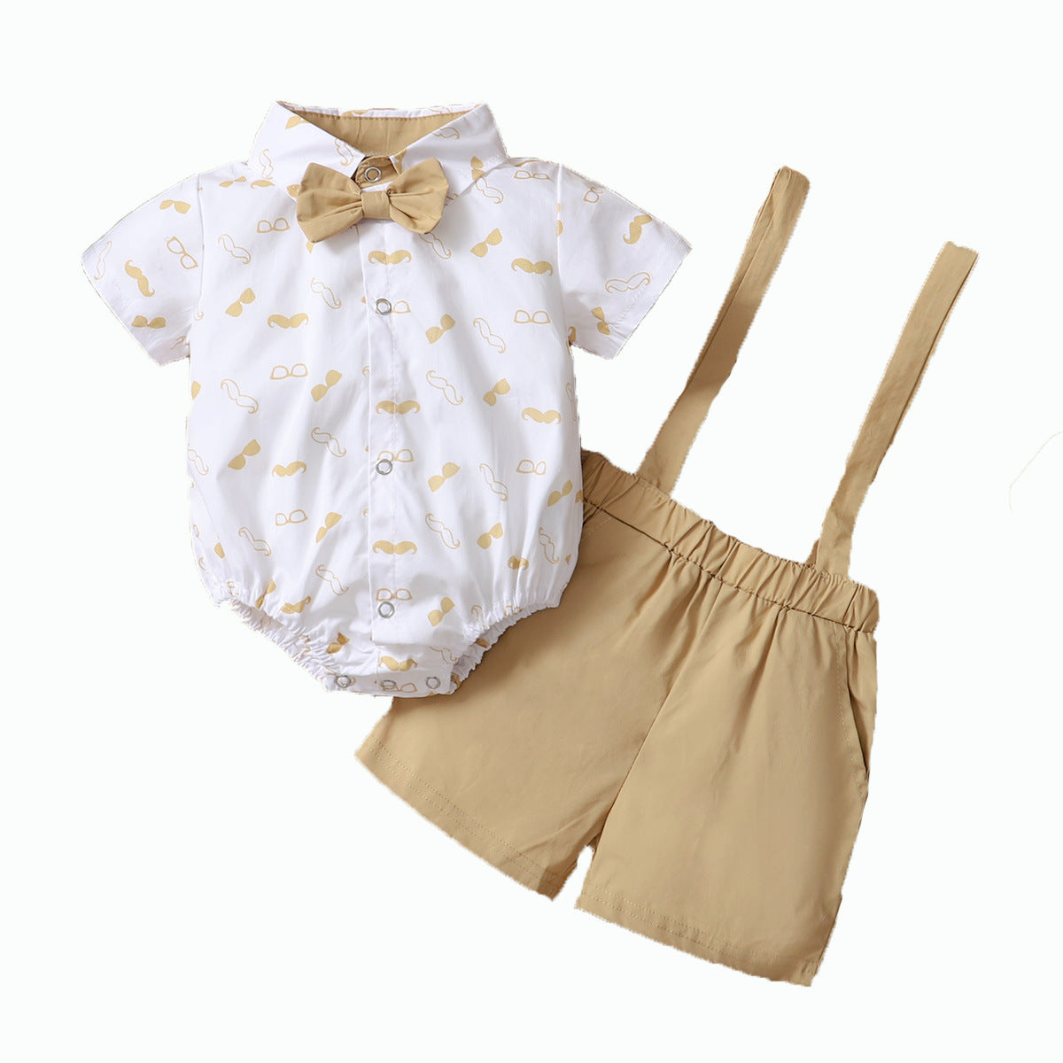 Children's Boy Gentleman Triangle Rompers Summer Boy's Children's Suit