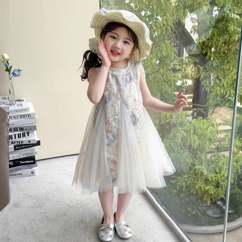 Fashion Princess Summer Fashionable Little Beautiful Mesh Children's Dress