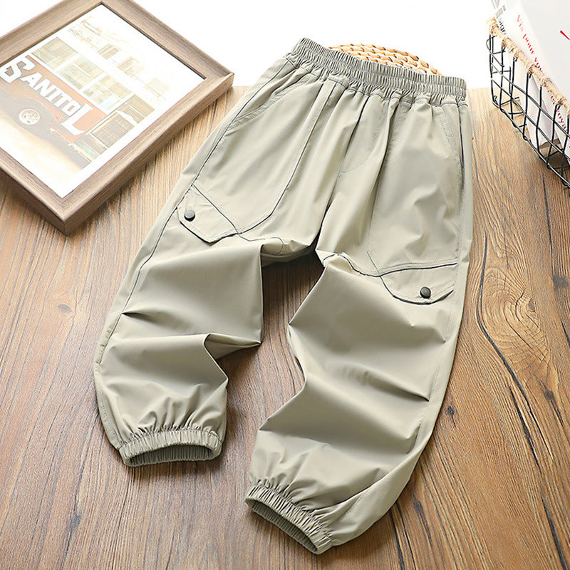 Children's Boy Thin Type Trousers Korean Style Fashionable Teens Casual Children's Pants