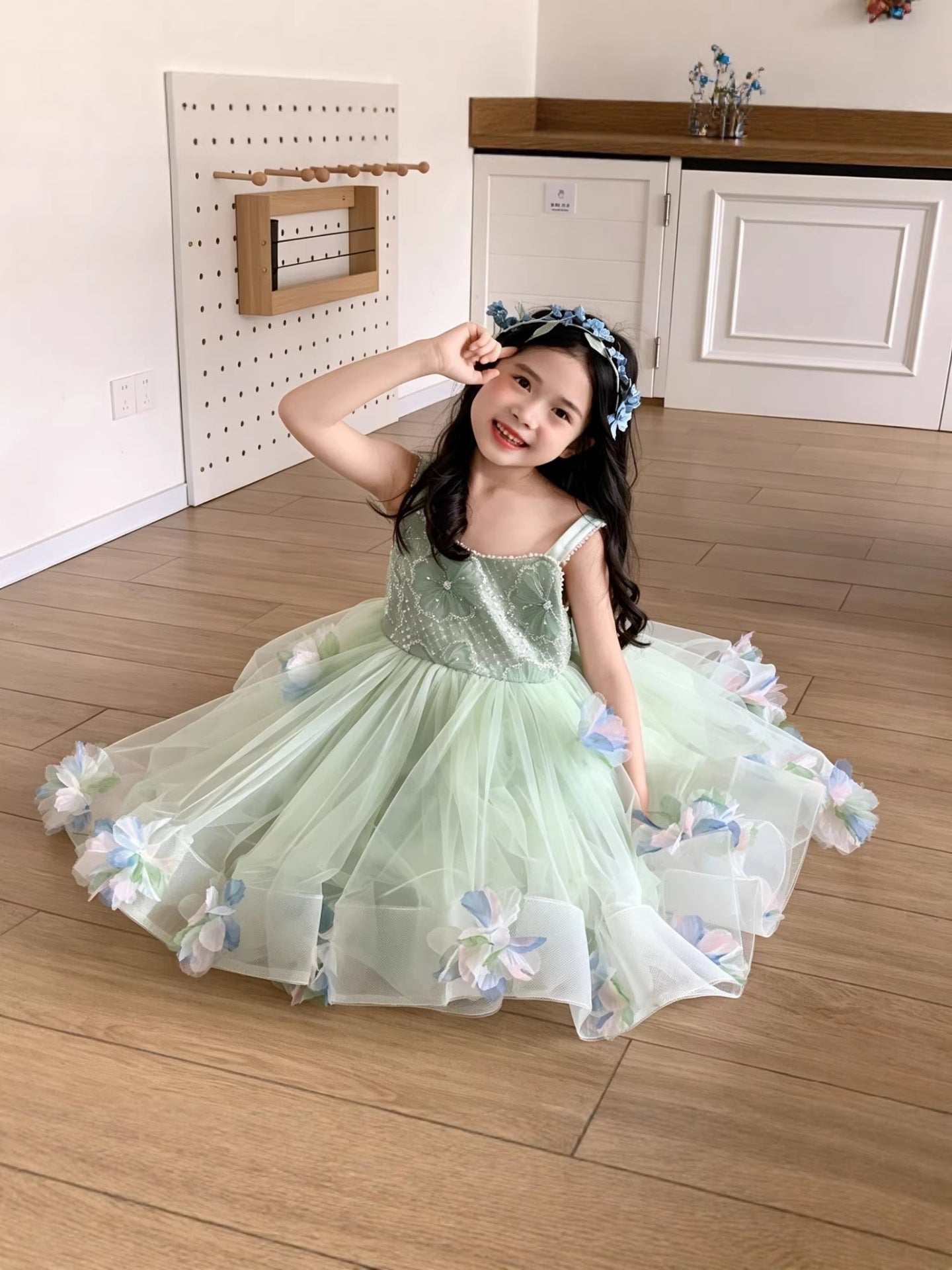Mori Cute Birthday Flower Princess Host Children's Dress