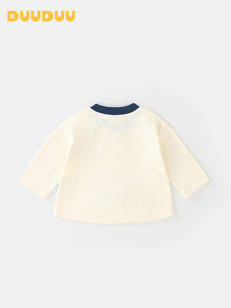 Children's Car Class Outwear Inner Fashion Korean Style Fall Wear Long Children's T-shirt