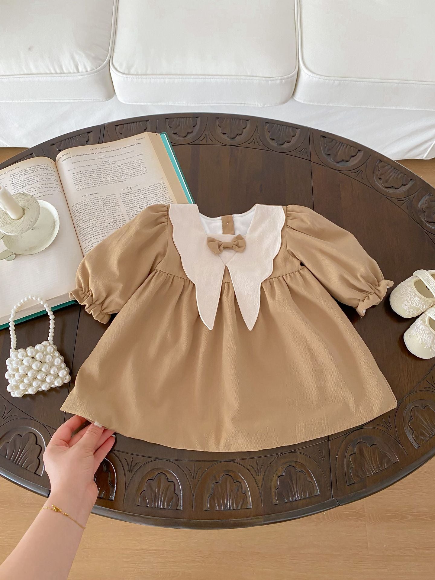 Korean Style Preppy For Western Autumn Doll Retro Princess Children's Dress