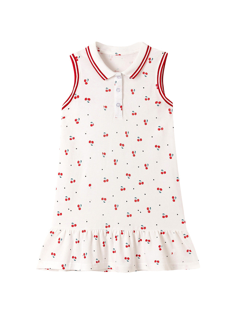 Summer Sleeveless Cute Sweet Skirt Shirt Children's Dress