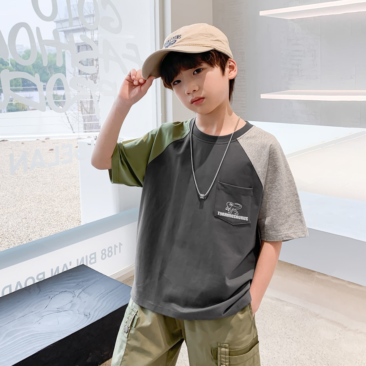 Children's Boy's Short-sleeved Summer Pure Cotton Half Sleeve Children's T-shirt