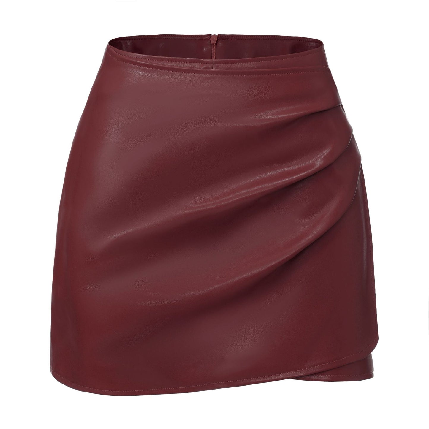 Women's Waist Zipper American Quality Sexy Leather Skirt