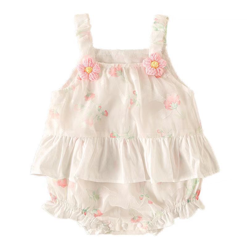 Summer Sleeveless Jumpsuit Western Style Romper Dress Princess Triangle Jumpsuit, Climbing Suit