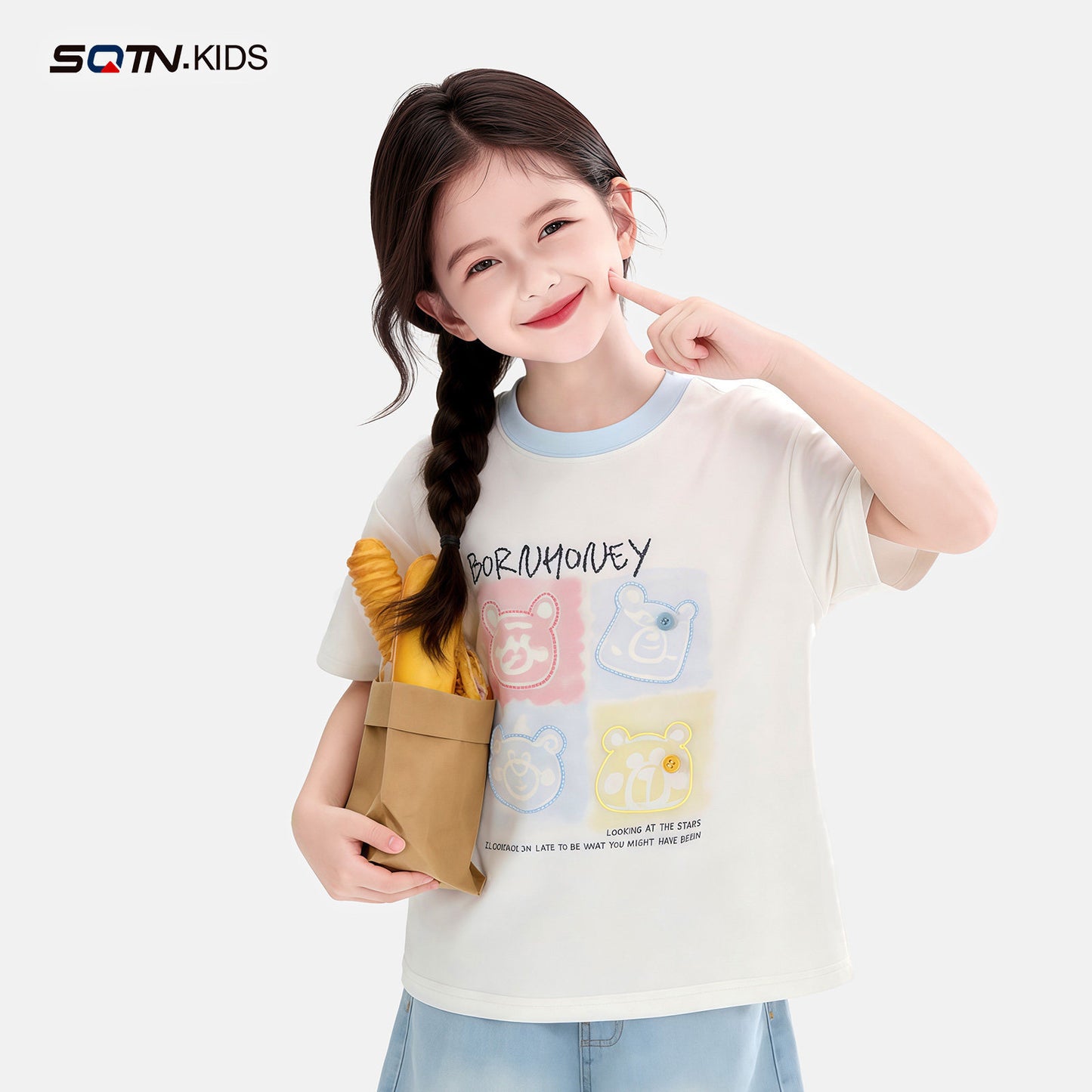 Children's Short-sleeved Summer Western Style Half Sleeve Clothes Teens Children's T-shirt