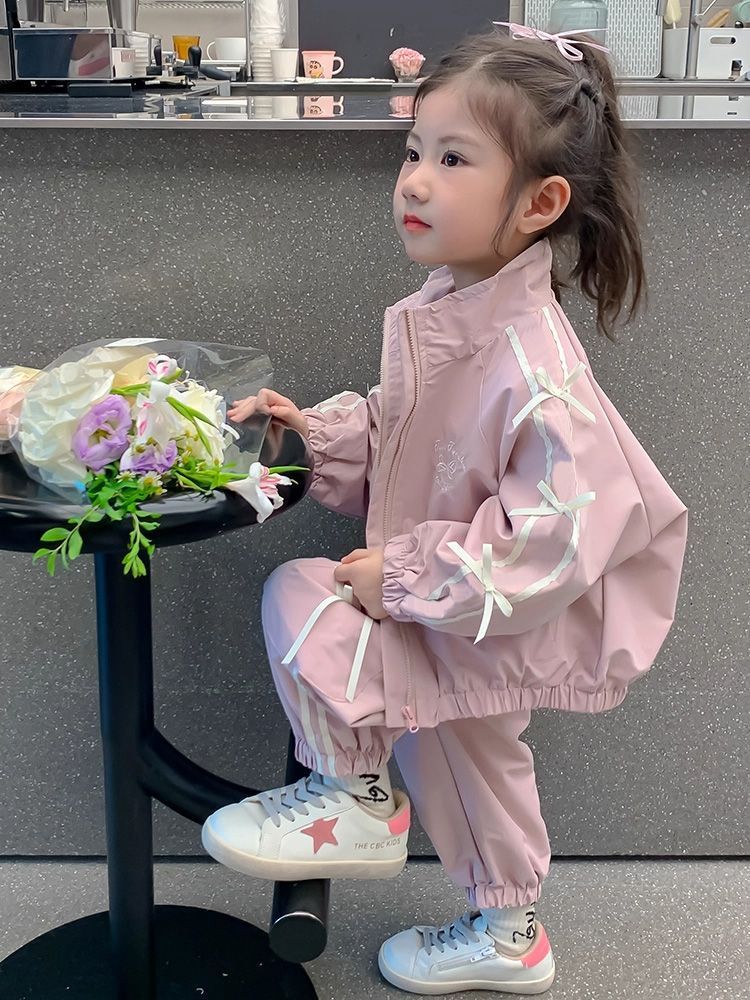 Shell Jacket Overcoat Pants Sports Two-piece Children's Suit
