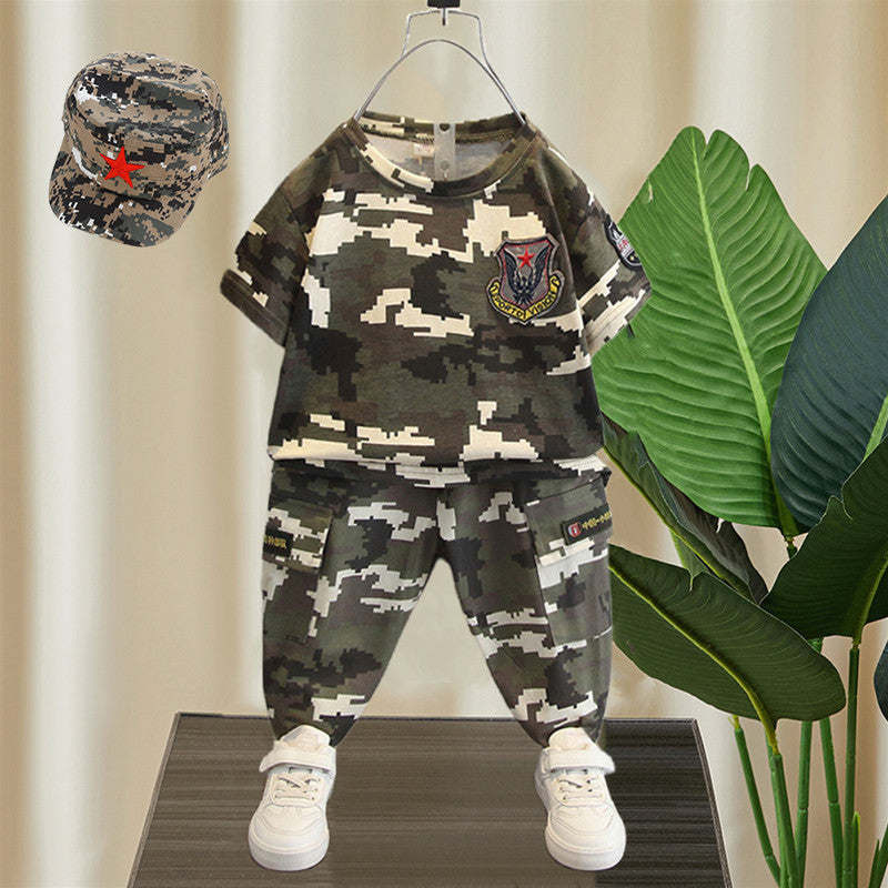 Children's Summer Pla Short Sleeve Camp Clothes Children's Suit
