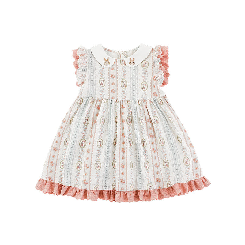 Children's Sweet Bubble Sleeve Cage Fashionable Blouse Children's Dress