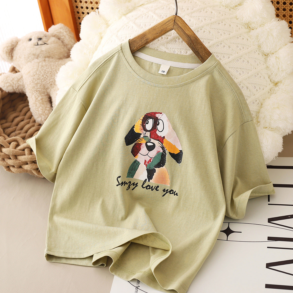 Children's Bear Clothing Summer Short-sleeved Boys Medium Children's T-shirt