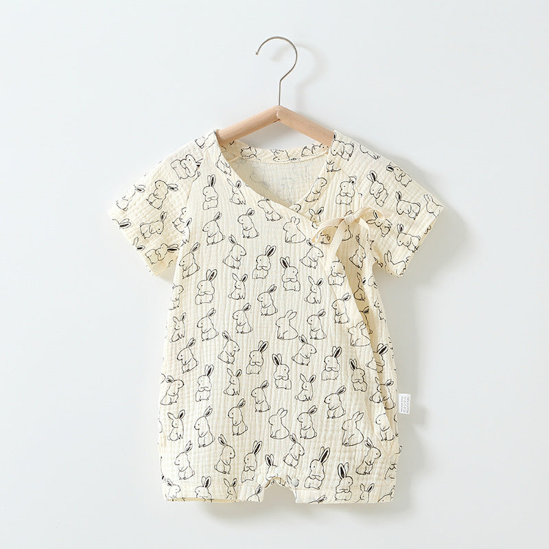 Women's & Men's Short Sleeve Jumpsuit Summer Triangle Rompers Romper Cotton Jumpsuit, Climbing Suit