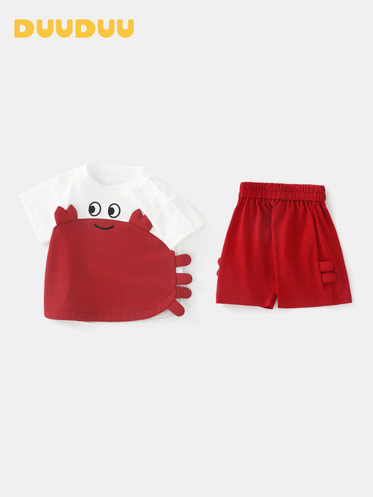 Children's Korean Style Small Clothing Clothes Summer Two-piece Children's Suit