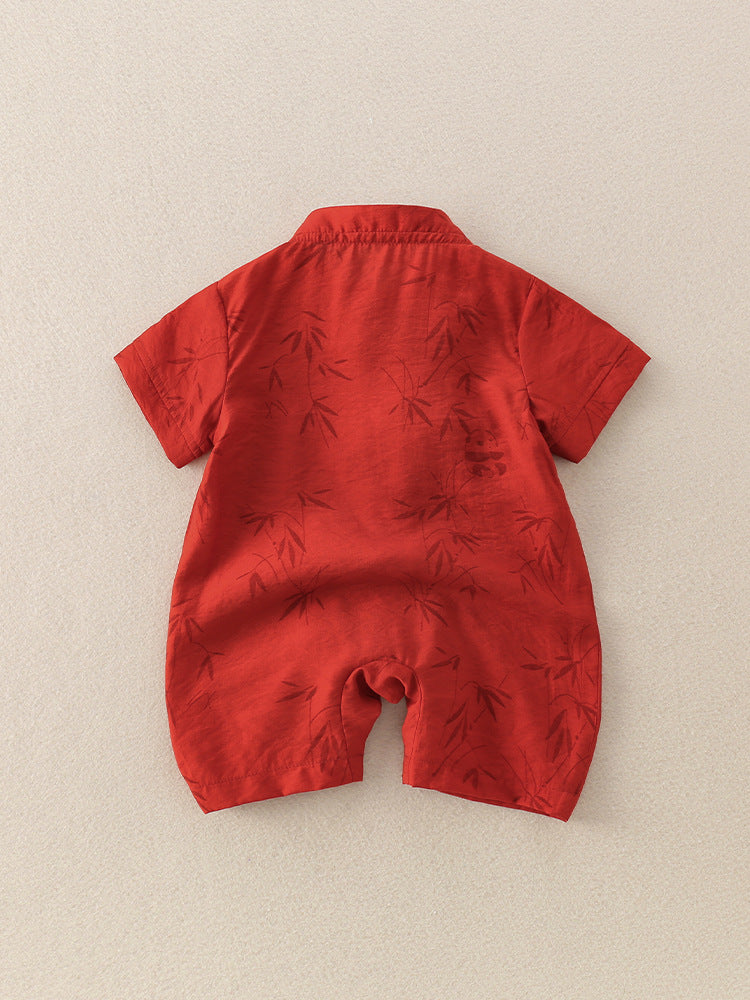 Boy First Month Old Days One Year Celebration Dress National Jumpsuit, Climbing Suit