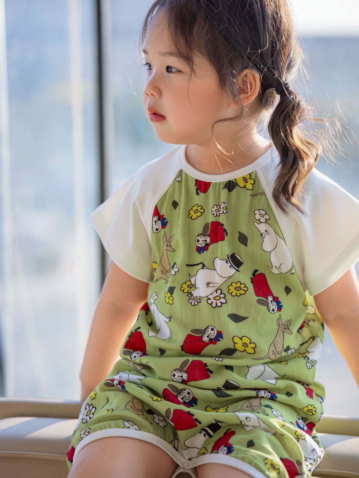 Bamboo Fiber Cool Gauze Summer Clothing Home Parent-child Outfit