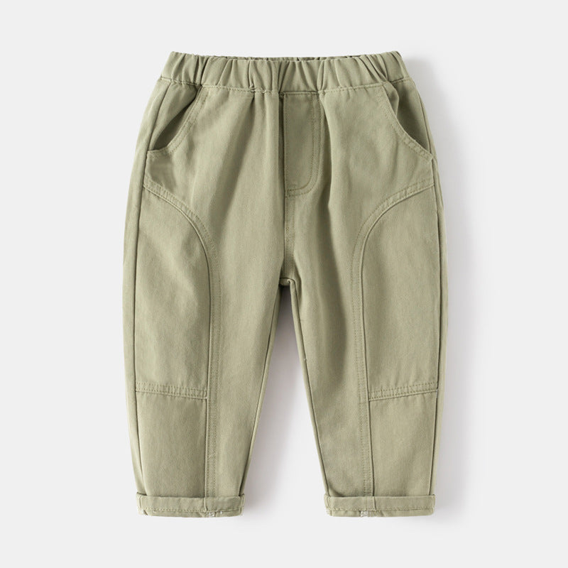 Children's Crawler Solid Color Casual Trousers Korean Children's Pants