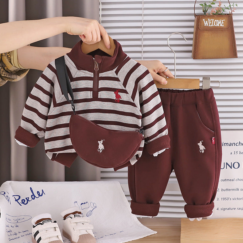 Spring Korean Style Sportswear Sweatshirt Two-piece Children's Suit