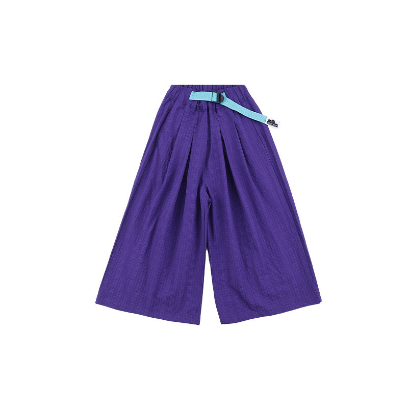 Children's Striped Short Sleeve Summer Outdoor Style Contrast Color Dopamine Half Children's T-shirt