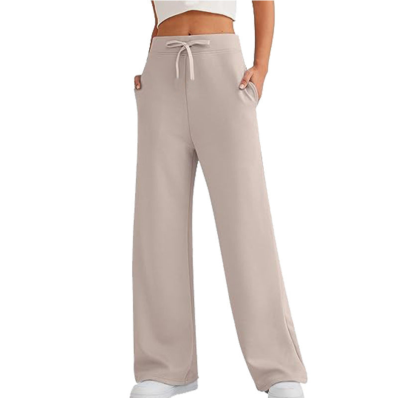 Women's Temperament Wild High Waist Loose Leisure Sports Casual Pants