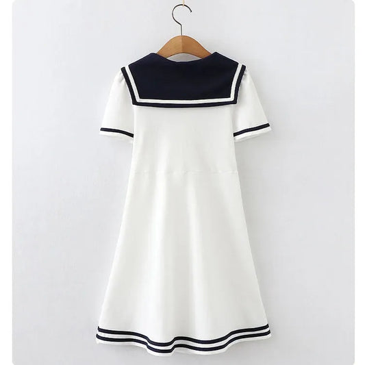 Children's Summer Preppy Style Navy Skirt Middle Big Sports Children's Dress