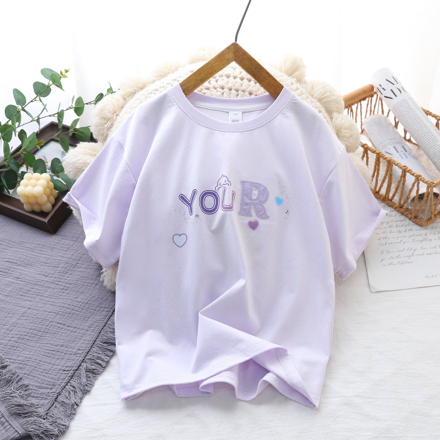 Children's Small Yellow Duck Clothing Short-sleeved Summer Middle Big Children's T-shirt