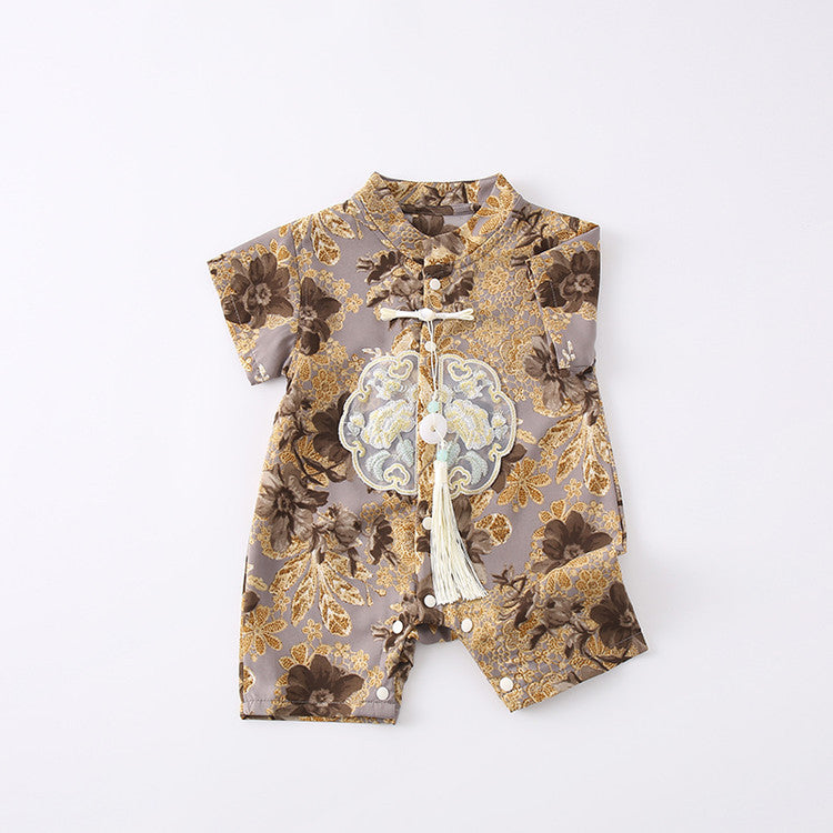 Boy Chinese Style National Rompers Jumpsuit Jumpsuit, Climbing Suit