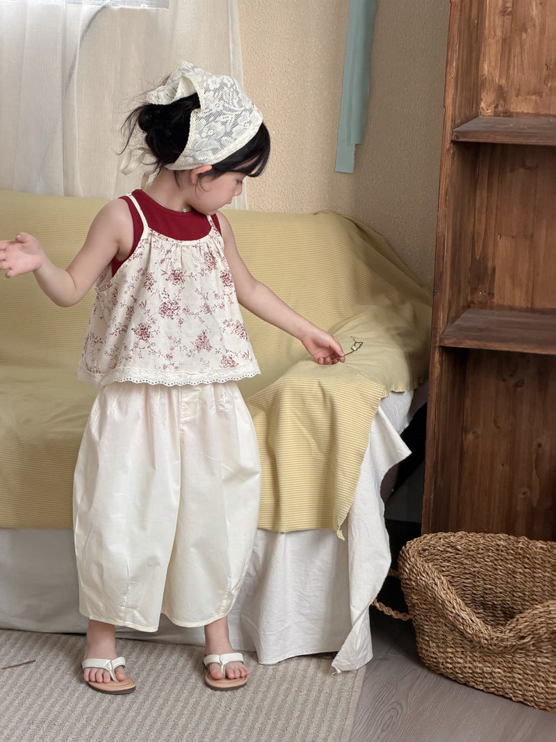 Children's Wheat Field Korean Style Summer Comfortable Casual Machete Children's Pants