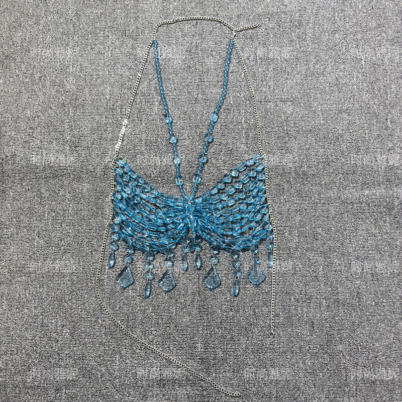 Beaded Hot Halter Outer Underwear Body Fashion Casual Suit