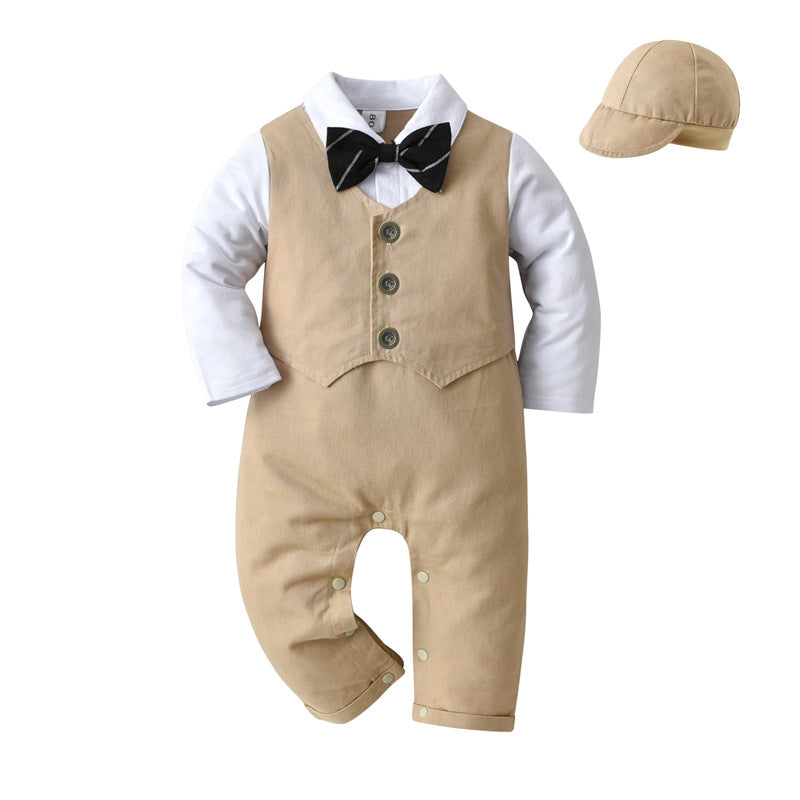 Children's British Bodysuit Rompers Jumpsuit One-piece Clothes Jumpsuit, Climbing Suit