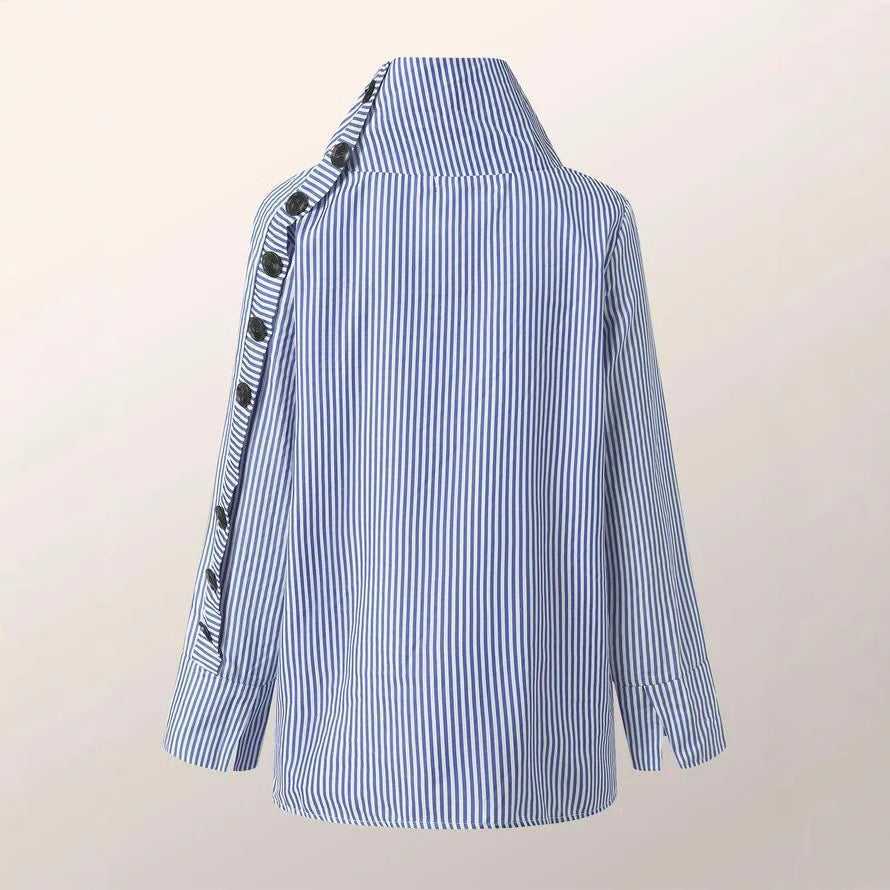 Casual Thin Long Sleeve Lapel Single Breasted Blouse