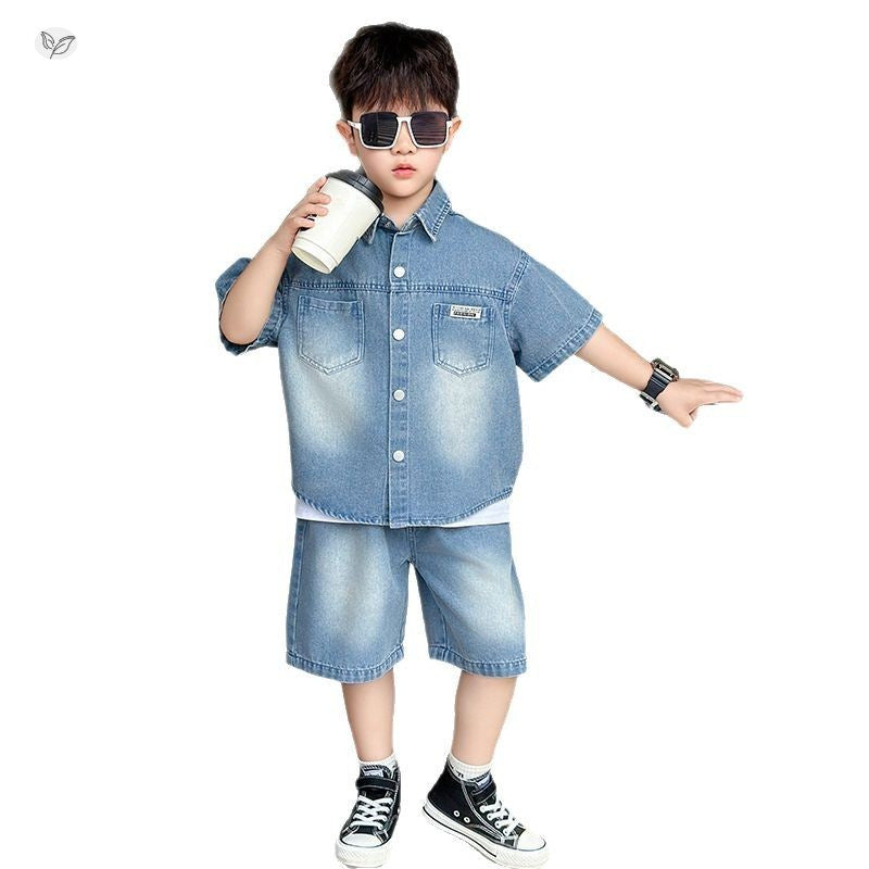 Children's Three-piece Summer Clothes Western Style Trendy Children's Suit