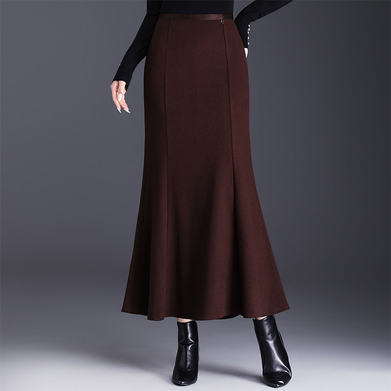 Long Commute Elegant Fashion Hip Fishtail High Waist Skirt