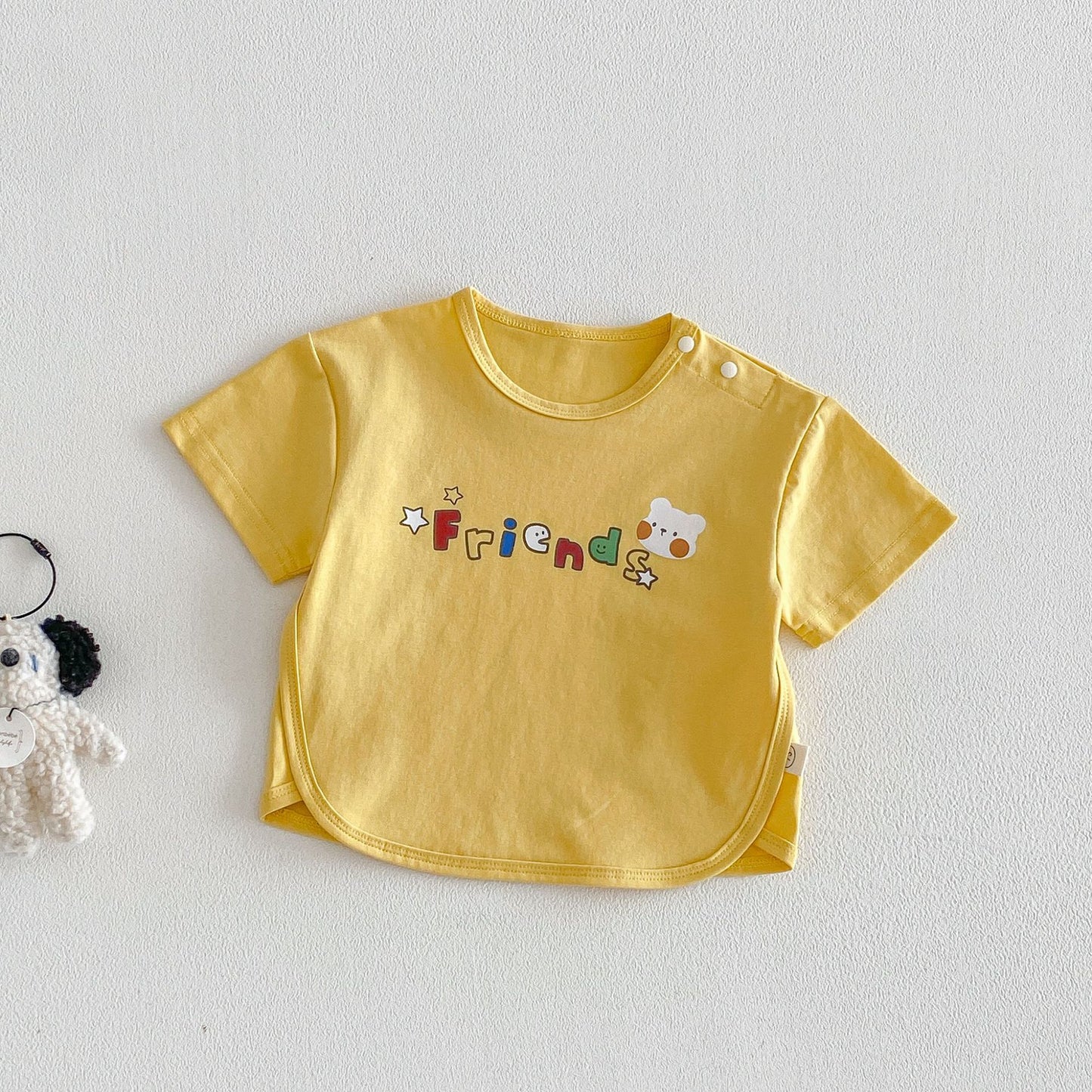 Children's Summer Korean Style Letter Print Design Sense Children's T-shirt