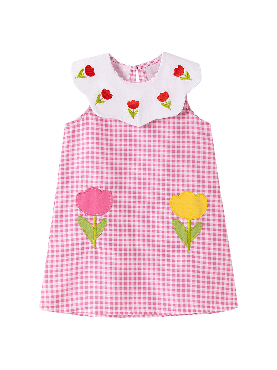 Children's Sundress Cute Sleeveless Western Style Summer Children's Dress