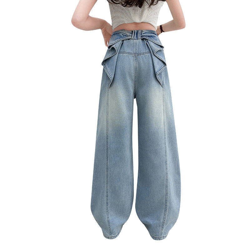 Jeans Fashionable Bow Trousers Korean Style Summer Children's Pants